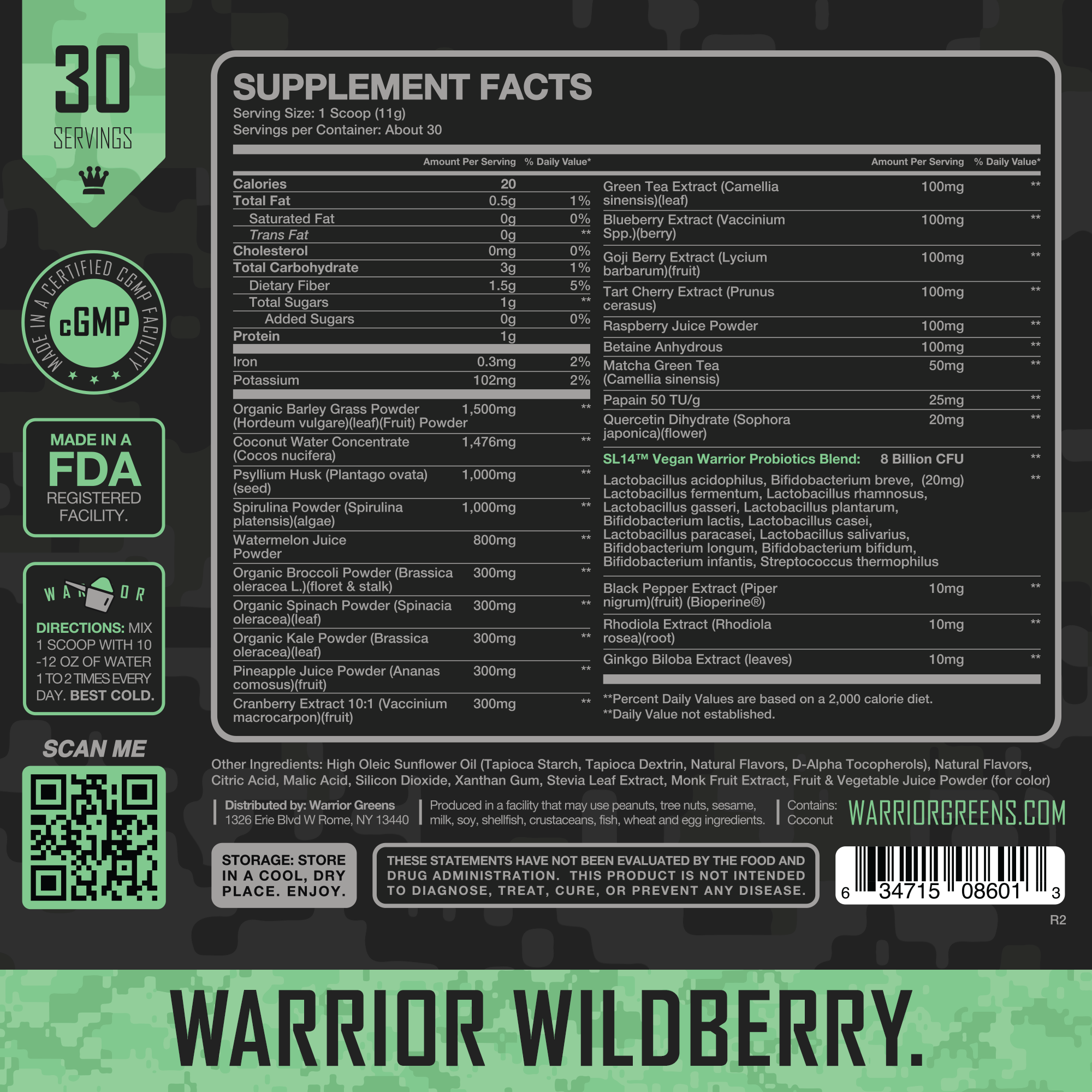 Warrior WildBerry - 6 Pack